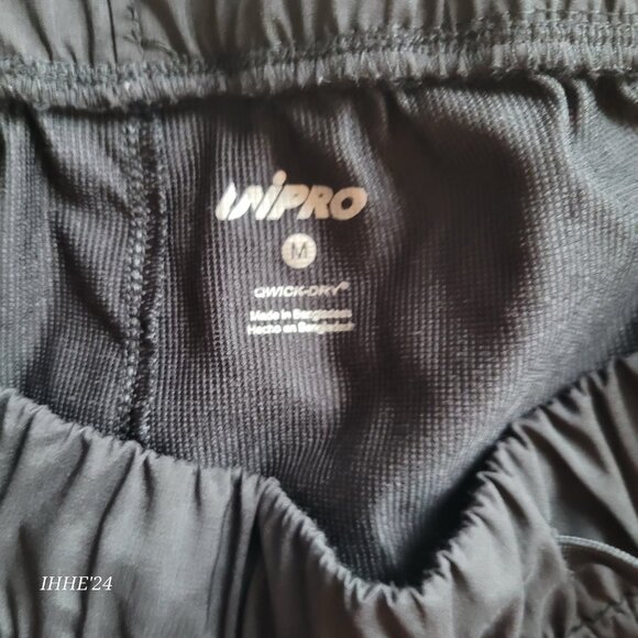 WiPro Mens Quick-Dri Black Jogger Pants M 32-34 Polyester Spandex - Picture 2 of 8